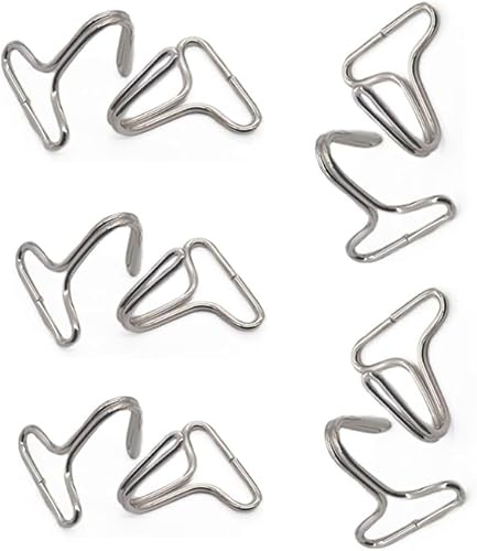 10 ganci argentati per cuscini auto, ganci per passanti per cinture, clip stile B, in nichel