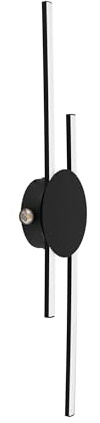 Eglo LED wall lamp Venticello, Indoor Light Fixture in Rod Shape | bedroom with indirect lighting, black metal, warm white