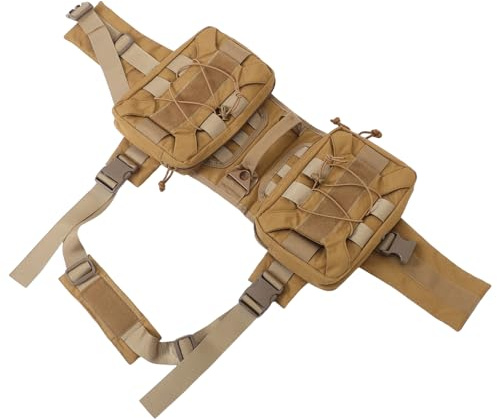 Hunde Satteltasche mit Seitentaschen, Nylon Rucksackgeschirr für 20-55kg