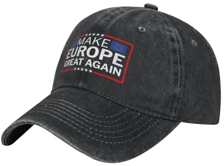 HACXZ Make Europe Great Again Jeans-Baseballkappe, Herren- und Damen-Trucker-Cap, Schwarz