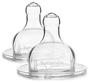 Suavinex, Tetina Redonda de Silicona, 3 Posiciones, Transparente, 2 Unidades
