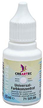 Artidee CREARTEC - Universal-Farbkonzentrat - Farbton: Weiß - zum Mischen mit unterschiedlichster Materialien wie Lacke, Leime, Gießmassen und Farbe - 25 ml - Made in Germany