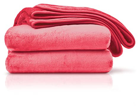 Amago - Kuscheldecke, Cashmere-Feeling, 220 x 240 cm - Rot
