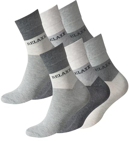 VCA 6 Paar Herren Kurzsocken RELAXX Quarter Socks ohne Gummibund