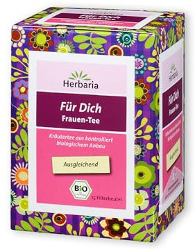 Herbaria Für Dich Frauentee bio 15FB – 100% Bio-Kräutertee im Filterbeutel – ausgleichende Kräuterteemischung – beliebter Frauen-Tee – natürlich wohltuender Teegenuss