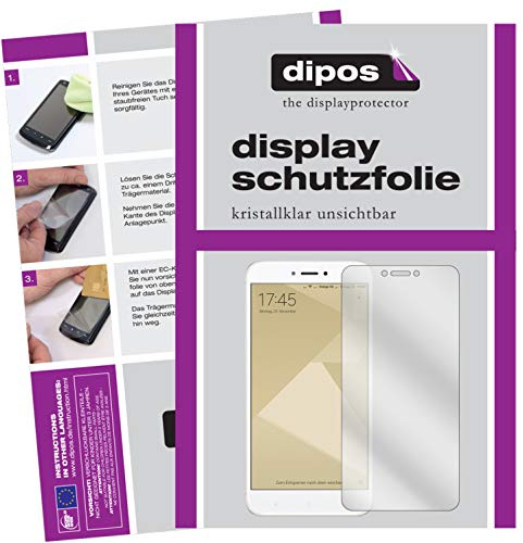 dipos 2x Displayschutzfolie klar für Xiaomi Redmi 4X | Passt perfekt, Ultra-Dünn, kratzfest, blasenfrei, Case-Friendly, hüllenfreundlich, Fingerprint-kompatibel, selbstklebend