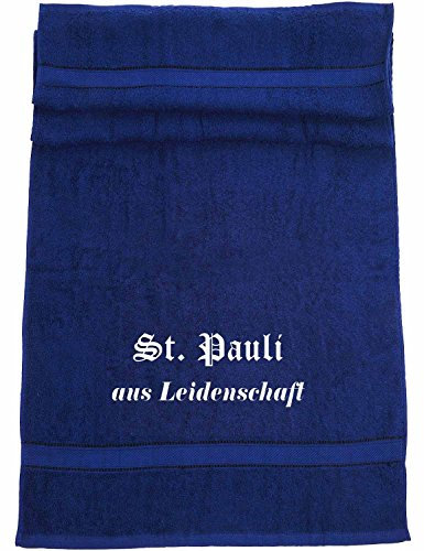 ShirtShop-Saar St. Pauli aus Leidenschaft; Städte Badetuch, dunkelblau