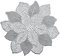 Zeller 26916 Platzset Flower, PVC, Silber