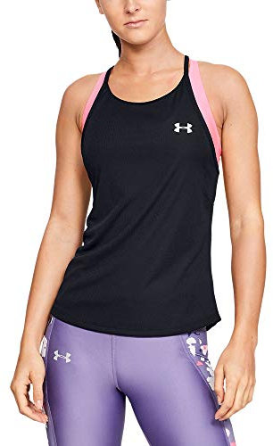 Under Armour UNDKU Women UA Speed Stride Racer Tank Tank - Black/Black/Reflective (001), LG