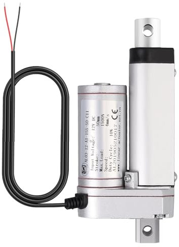 Justech Motore Attuatore Lineare Multifunzione DC 12V 1500N/50mm Sollevatore Attuatore Attuatore Elettrico Corsa Motore Elettrico per Uso Elettrico, Medico, Auto, Automazione, Medicale