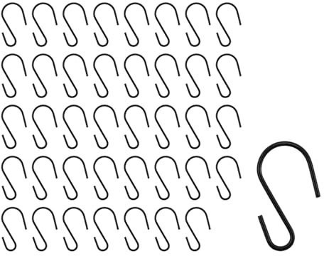 T Tulead Mini Hanging Hooks Iron Hooks Hanger 26×15mm/1×0.6 Mini S Hooks Pack of 40 for Hanging Pot,Plants,Jewelry
