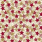 Mank GmbH Airlaid Tischdecken Mitteldecken 80 x 80 cm 20 Stück Einmal-Tischdecke für Gastronomie Perfekt für Weihnachten, Weihnachtstischdecke Levi Sterne Bordeaux, Creme und Gold