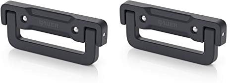 2x Kunststoff Klappgriff 16x6,3x1,5cm schwarz selbstfedernd * Griff für Eurobehälter, Koffer, Case