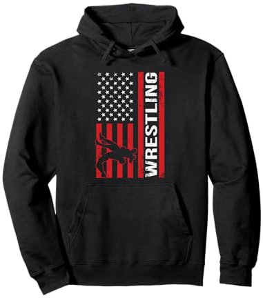 American Flag Competitive Wrestling Team Felpa con Cappuccio