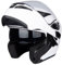 Helm für Motorräder Full-Face Motorcycle Helmet Tragbarer Integralhelme Flip-up Motorradhelm Zertifizierung von DOT (Weiß, XL)