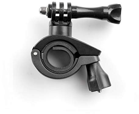 Motorrad-Fahrradlenkerhalterung, drehbare Fahrradsattelstützenhalterung für GoPro Hero 4 5 6 7 8 9 10 11 Schwarz Silber Session, Akaso/Campark/YI und andere Kameras