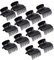 LATRAT Hot Roller Clips 12 Stücke Lockenwickler Clips, Kunststoff Heiße Roller Klammer Ersatz Haarspangen Für Frauen Mädchen Hair Section Styling, Schwarz