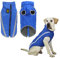 Tineer Reflektierender verdickter Warmer Hundemantel für mittelgroße Hunde, wasserdichte Winddichte Haustierjacke Weste Outdoor-Outfit Weiches Fleece-Hundebekleidung für kaltes Wetter (XL, Blau)