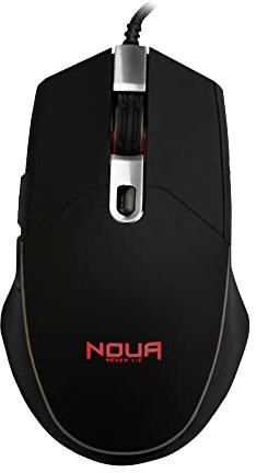 Noua Neon Mouse Gaming RGB con cavo USB, Sensore Ottico fino a 3200 DPI [4 Livelli Regolabili], Mouse da Gioco 6 Pulsanti e Illuminazione a LED con 4 Colori per PC Computer Notebook