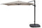 Kettler 2.5m Square Free Arm Parasol - Grey Frame/Stone Canopy