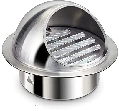 8 Inch Wall Vent Cover Allvent Stainless Steel Round Exhaust Grille Ventilation Outlet Wall Air Vent Dryer Hood External Extractor