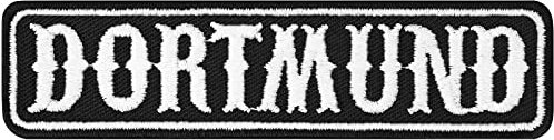 DORTMUND Biker Aufnäher Deutschland Motorrad Club Rankpatch | Applikation zum annähen/aufbügeln |DORTMUND Motorcycle MC Abzeichen Aufbügler Stadtname | 100x25mm