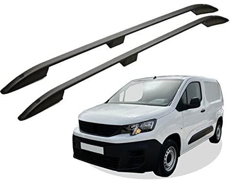 RC Royal Class Dachreling aus Aluminium eloxiert passend für Peugeot Partner 3 L2 lang (LWB) Baujahr ab 2018 passgenau in Schwarz mit Allgemeiner Betriebserlaubnis (ABE)