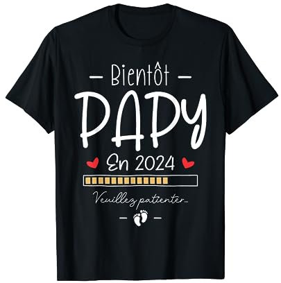Humour Annonce Grossesse Futur Papy 2024 Bientôt Papy T-Shirt