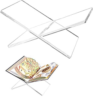 Buchständer aus Acryl, transparent, für Bücher, Zeitungen, Lehrbücher, Rezepthalter, Bilddisplay