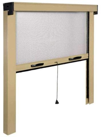 Briconess.com Zanzariera Universale a Rullo Verticale con Finitura Bronzo Stop Inset - 120x170 cm