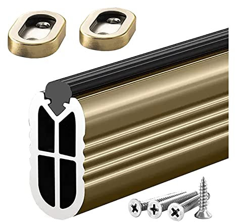 Kleiderstange Aluminium-Legierung wandmontage Kleiderschrank-Stange für Aufhängen von Kleidern, Hochbelastbar Garderobenstange Duschvorhang Spannstange (Color : Bronze, Size : 110cm~43.3in)