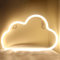 Letreros de neón de nube LED para decoración de pared, letreros USB o batería para dormitorio, fiesta de cumpleaños, Navidad, sala de estar, decoración de niños y niñas (blanco cálido)