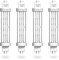 Klarlight 4 PCS R7S Heat Lamp Bulb 300W Gantry Lights Jacketed Food Lamp R7S Heat Lamp Kit Food Safe Lamp 240v R7S Halogen Heat Lamps for Buffets, Catered Event, Warm White
