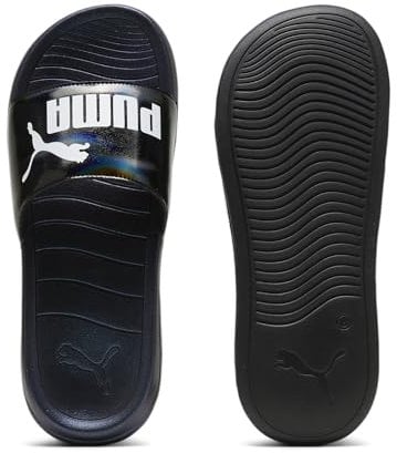 PUMA Popcat 20 GirlPower, Slide Sandal Unisex-Adulto, Black White, 40.5 EU