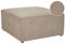 Beliani Moderne Ottomane Stoffbezug Cord beige Taupe 1-Sitzer Pouf für Modulsofa Lemvig