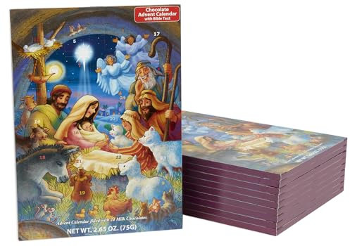 Baby in a Manger Schokoladen-Adventskalender 10er Pack mit Krippengeschichte