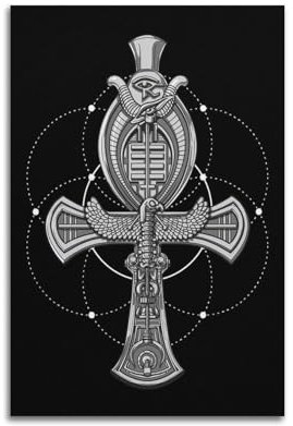 VZRSQZK Ägyptisches Symbol Ankh Kreuz Poster Poster Dekorative Malerei Leinwand Wandposter und Kunstdruck Moderne Familie Schlafzimmer Dekor Poster 40 x 60 cm