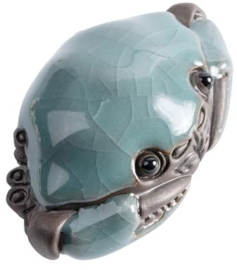 OYOYTLGX Tea Pet Niedliche Keramik-Krabben-Figur, Kung-Fu-Tee-Ornament, Zubehör für Teetisch, Schreibtisch, Tearoom Blumentopf, Aquarium, tolles Geschenk für Teeliebhaber