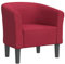 vidaXL Clubsessel, Sessel mit gepolstertem Sitz Armlehnen, Cocktailsessel mit Holzgestell, Loungesessel Relaxsessel Polstersessel, Weinrot Stoff