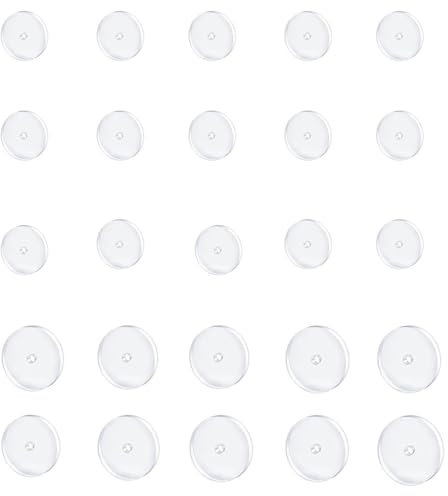 Duoleimi 30PCS Anti Wildfleisch Piercing Disc Set - Ohrring Stopper Silikon, Klare Pads -No Pull Piercing Disc für Stabilisierte Ohrringe und Ohrringverschlüsse.