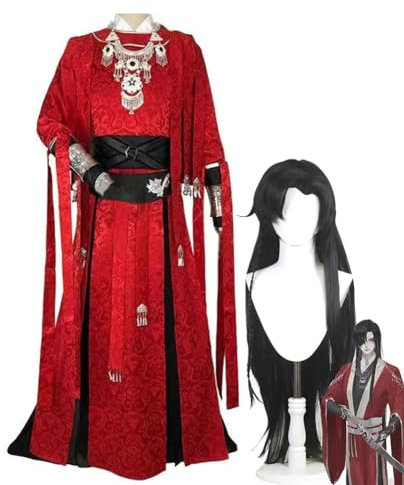 Xinchangda Tian Guan Ci Fu Cosplay Kostüm - Hua Cheng Outfit für Damen und Herren - Alte Chinesische Hanfu Robe für Halloween, Karneval, Party - Anime Geschenk