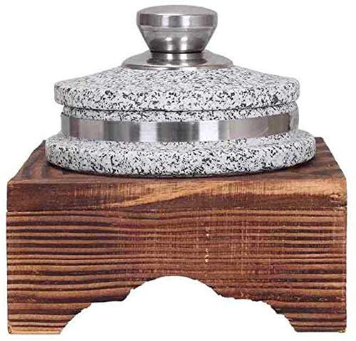 CVNIMV Casserole with Lid Korean Granite Stbowl,Heavy-Duty Granite Stbowl with Wood Base,Earthenware Pot,Ceramic Pot Casserole,Clay Pot for Korean Cuisine Ca