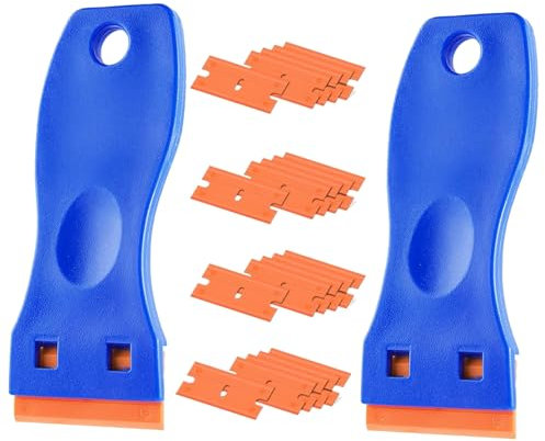 2 Stück Kunststoffspachtel,Klebereste Entferner Kunststoff Schaber Auto Kratzer Entfernen Kunststoffschaber Aufkleber Remover Scraper Tool Spachtel Etikettenentferner,zum Autolack Reinigung Bauschaum