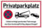 Brandengel® Hochwertiges Privatparkplatz Schild Kunststoffplatte selbstklebend 200 x 300 mm (Unberechtigt parkende Fahrzeuge werden kostenplichtig abgeschleppt)