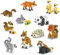 SymGrpu Mikro Mini Bausteine Tiere Serie, Satz von 12 Tiere Modell Bausatz, Einschließlich Koala, Panda, Lemur, Fuchs, AFFE, Mini-Tiere Gebäude Klemmbausteine Spielzeug für Erwachsene Teens, 1807 PCS