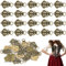 Mumjooyi 20 Stück Miederhaken für Dirndl Miederösen Dirndlschnalle Gold Dirndl Knöpfe Miederösen für Dirndl Mieder Coursage zum Annähen 32x20mm (20 Stück Miederhaken für Dirndl)