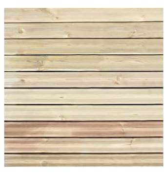Onlywood Piastrella zigrinata 100x100 in Legno Impregnato in Autoclave - Pavimento da esterno - Spessore 3,8 cm Extra Resistenza