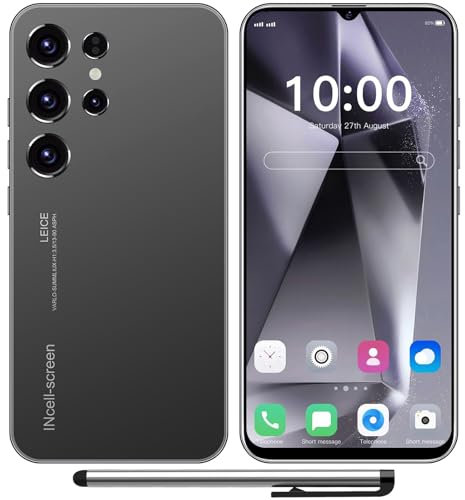 MTGud M24Ultra 4G téléphones Portables débloqués, Écran 6.3 Smartphones Pas Cher Android 12, 3Go+32Go/SD-256Go, Batterie 4500mAh,16MP+13MP/Double SIM/Face ID/GPS/WiFi (Black)