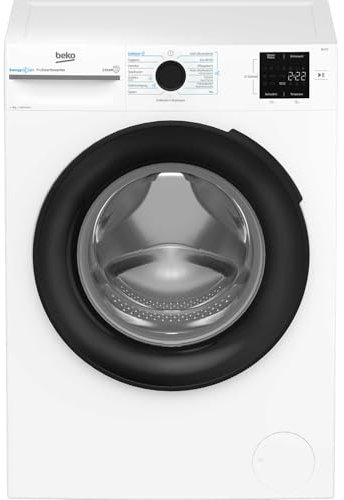 Beko BM3WFU3941X freistehende Waschmaschine, Waschvollautomat, 9 kg, EnergySpin, Schleuderwahl 1400 U/min, Hygiene+ allergikergeeignet, Coldwash Wasser-& Zeitersparnis, Weiß