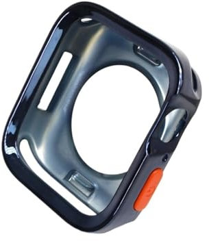HKTS Funda de TPU para Apple Watch Series Ultra 49 mm 9 8 7 41 mm 45 mm, carcasa con marco de parachoques para iWatch 6 5 SE 4 40 44 mm(Plating-dark blue,40mm)